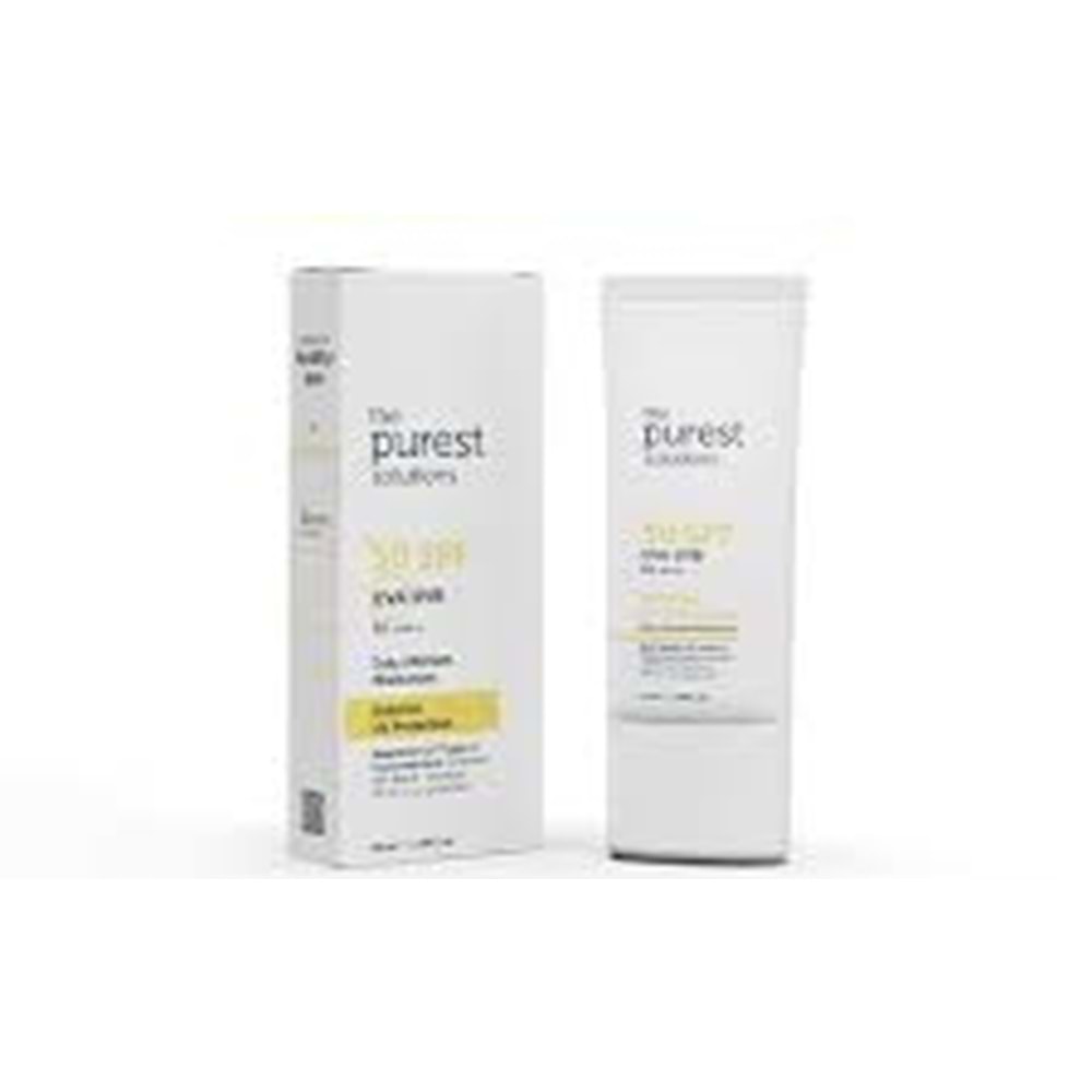 THE PUREST SOLUTİONS INVİSİBLE UV PROTECTİON GÜNLÜK KULLANIMA UYGUN NEMLENDİRİCİLİ GÜNEŞ KREMİ SPF50+ 50 ML
