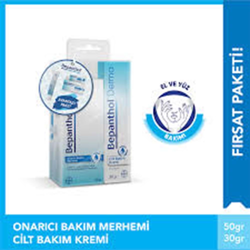 BEPANTHOL ONARICI BAKIM MERHEMİ 50GR+BEPANTHOL CİLT BAKIM KREMİ 30 GR