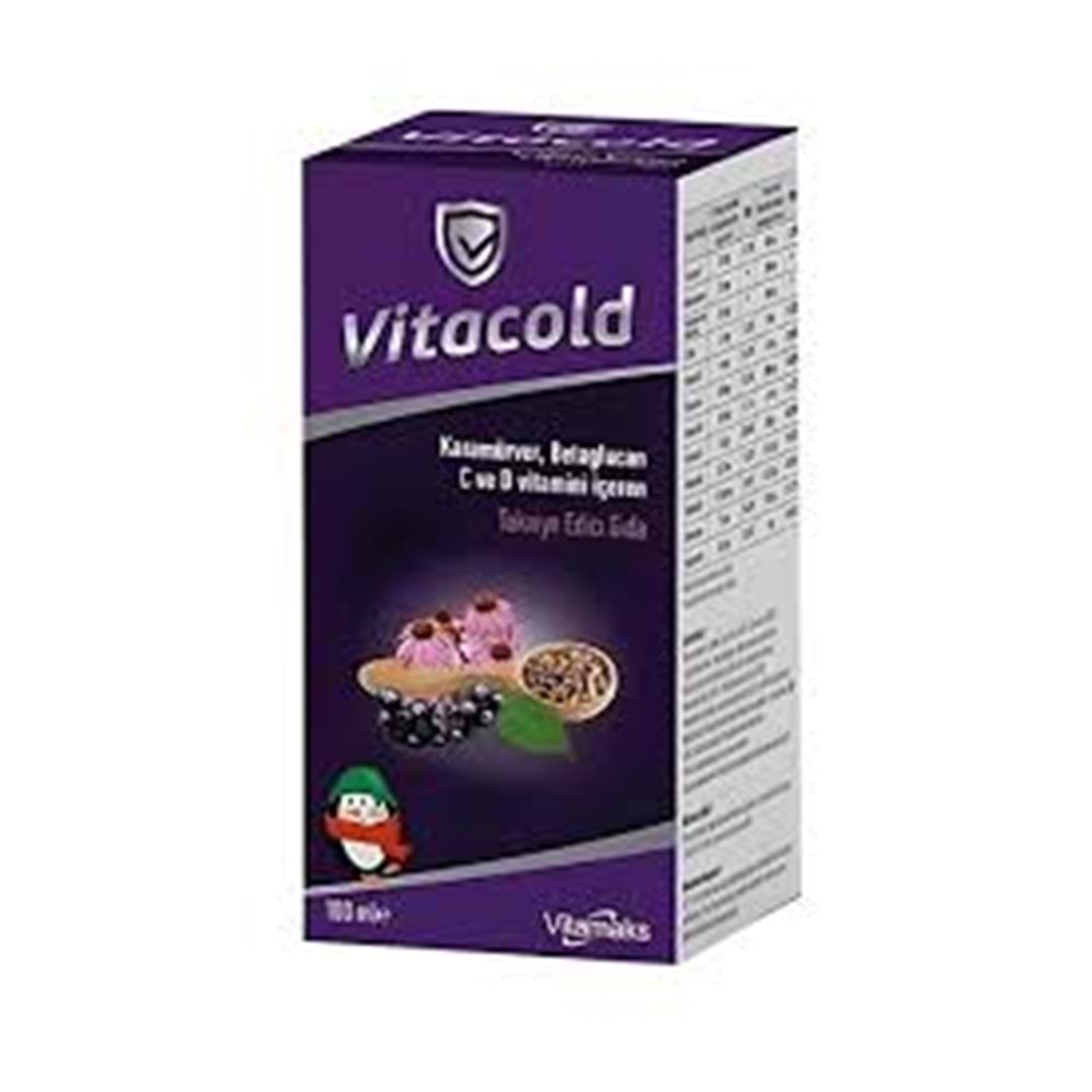 VİTACOLD KARA MÜRVER ŞURUBU 100 ML 1431 (VİTAMAKS)