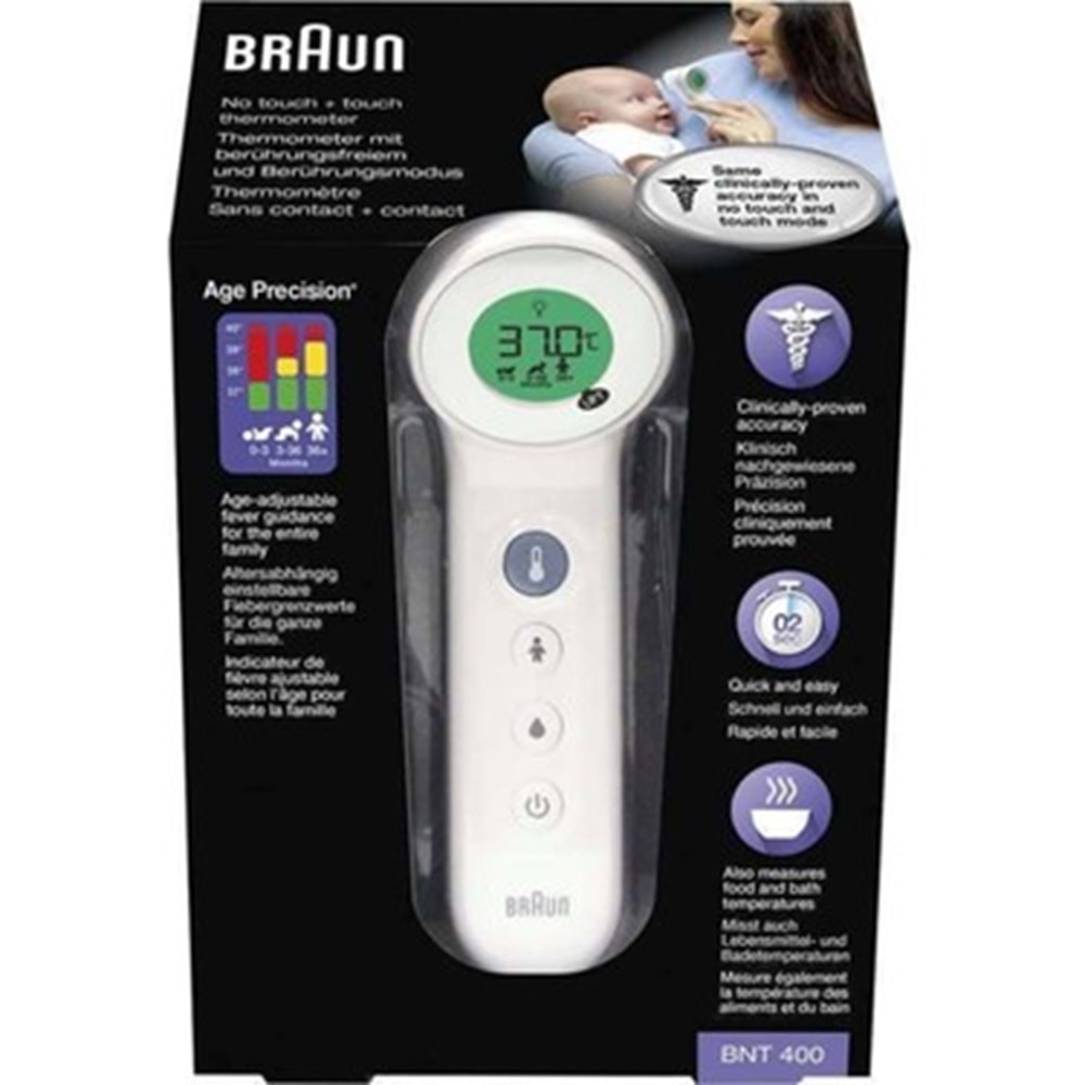 BRAUN BNT 400 ALINDAN ATEŞÖLÇER 4000