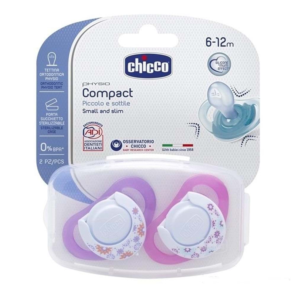 CHICCO PHYSIO COMPACT İKİLİ EMZİK 6+12 M 9140