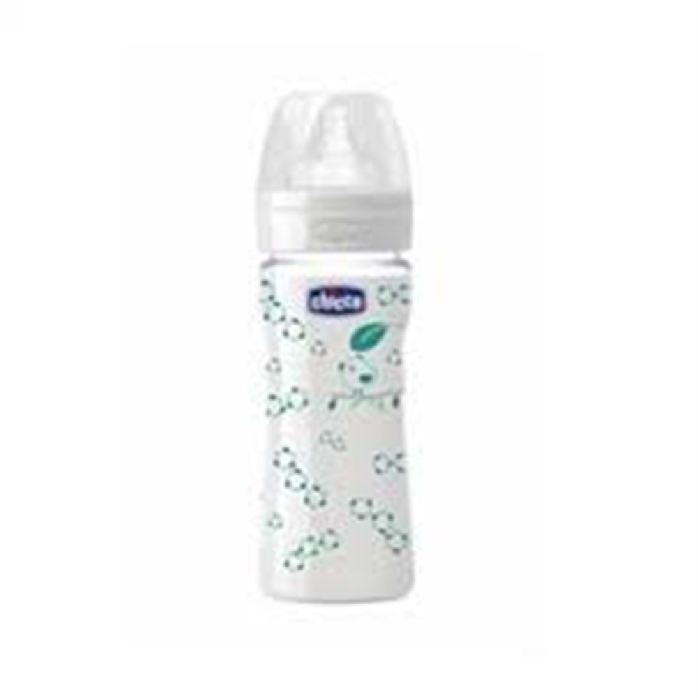CHICCO WELL BEİNG CAM BİBERON SİLİKON EMZİKLİ 240 ML 0+M 7429