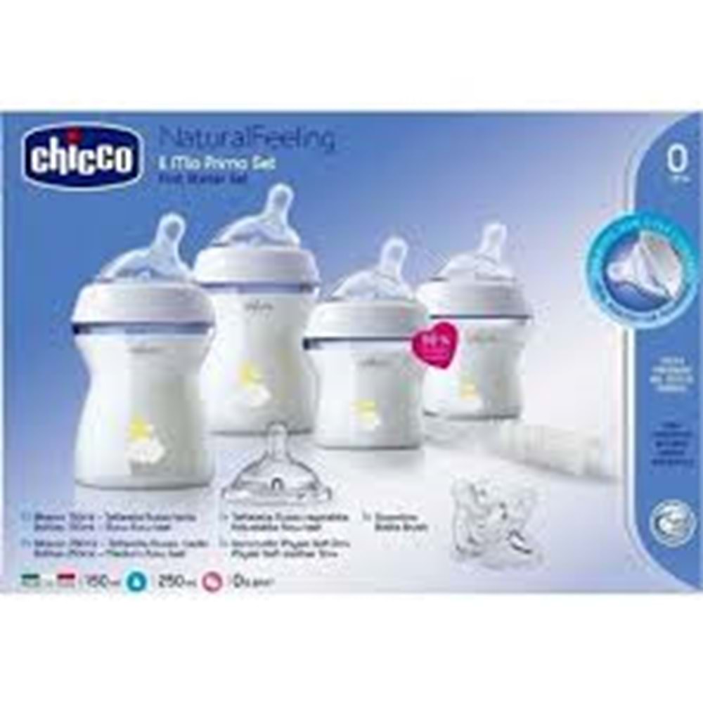 CHICCO NATURAL FEELİNG YENİDOĞAN BEBERON SETİ 0+M 3701