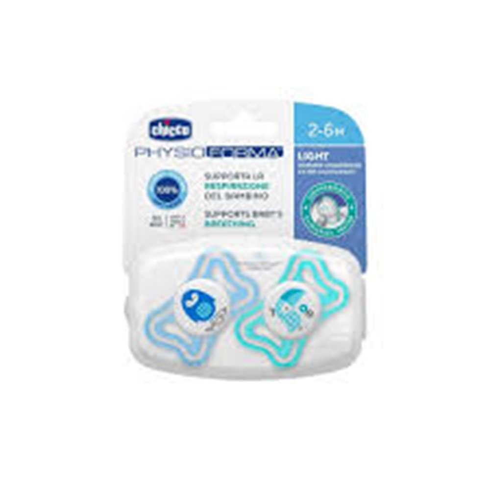 CHICCO PHYSIOFORMA LİGHT SİLİKON EMZİK 2 Lİ 2+6 M8457