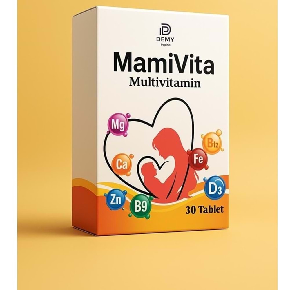 MAMİVİTA MULTİVİTAMİN 30 TABLET ( B12 & D3 & B9 ) ( DEMY PHARMA )
