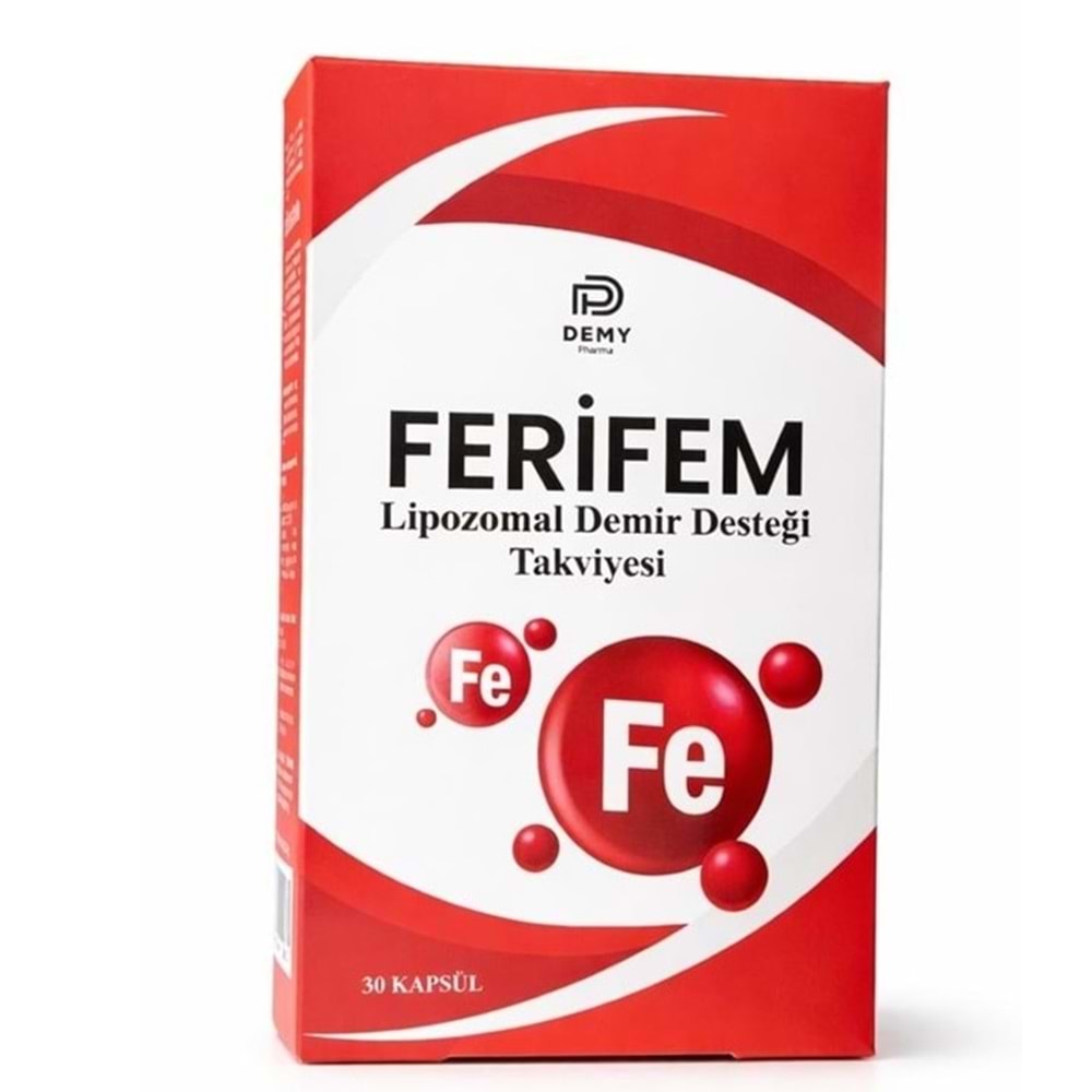 FERİFEM LİPOZOMAL DEMİR DESTEĞİ TAKVİYESİ 30 KAPSÜL ( DEMY PHARMA )