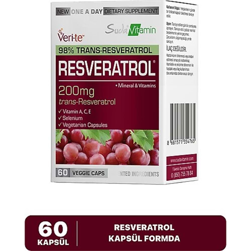 SUDA VITAMIN-RESVERATROL 60 Bitkisel Kapsül
