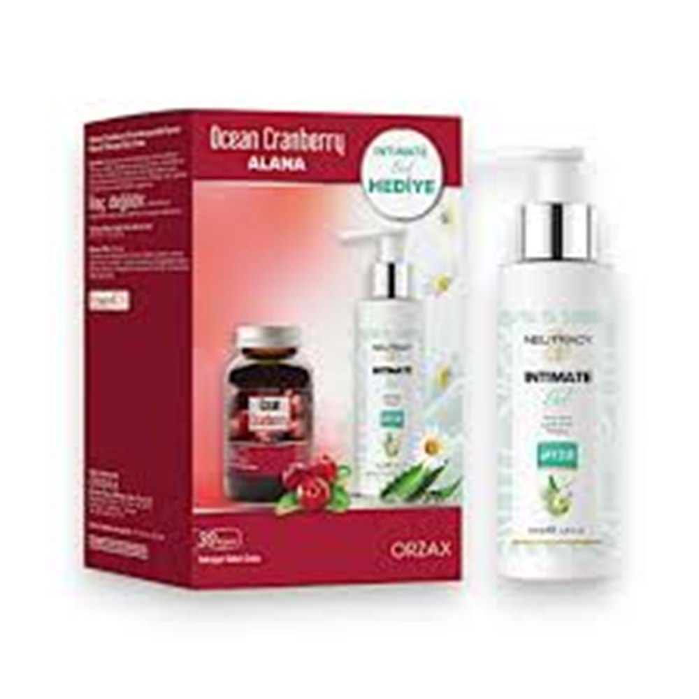 OCEAN CRANBERRY TURNA YEMİŞİ EKSTRESİ 30 KAPSÜL+NEUTRACY İNTİM JEL 100 ML HEDİYELİ 4172
