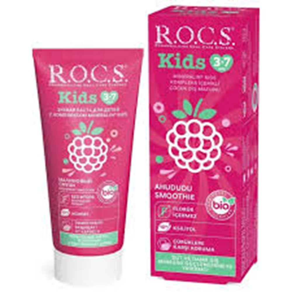 DİŞ MACUNU ROCS 3+7 YAŞ RASPBERRY SMOOTHIE 35 ML 8476