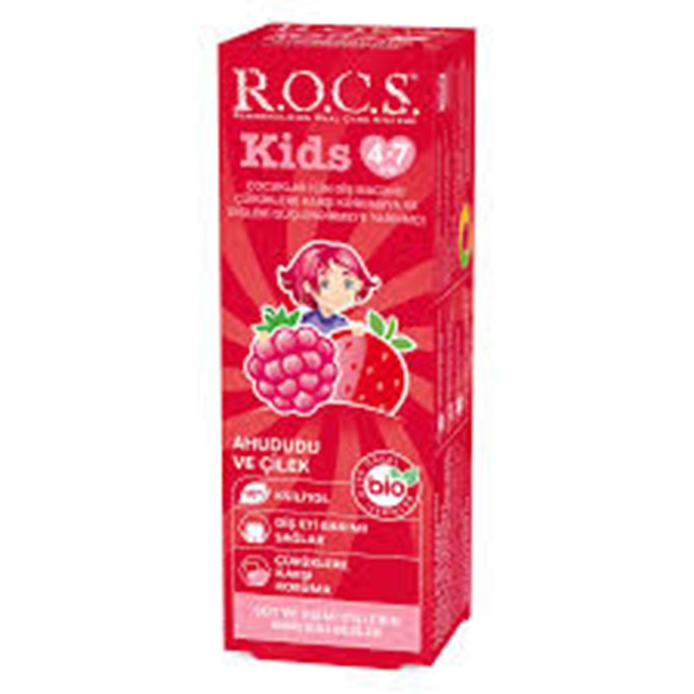 DİŞ MACUNU ROCS 4+7 YAŞ RASPBERRY STRAWBERRY 35 ML 8506