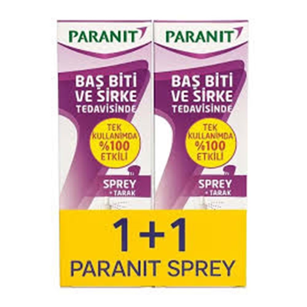 PARANİT BİT SPREYİ 100 ML 1+1 & 2 Lİ PAKET ( ÇELİK TARAKLI )