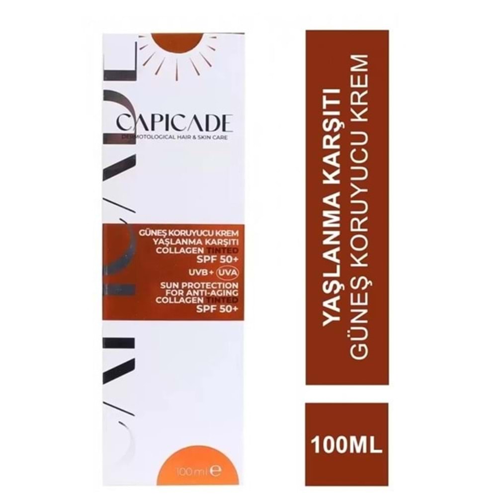 CAPiCADE GÜNEŞ SPF50+ KREM COLLEGEN TINTED RENKLİ 100ML 2242