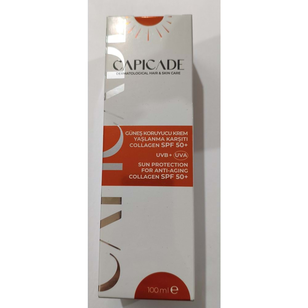 CAPiCADE GÜNEŞ KORUYUCU KREM YAŞLANMA KARŞITI 50+ COLLEGEN 100 ML 2235
