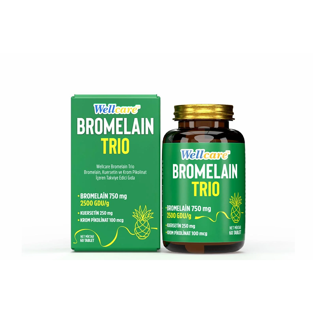 WELLCARE BROMELAİN TRIO 60 TABLET