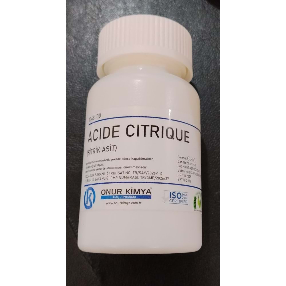 ACIDE CITRIQUE 100 GR(ASİT SİTRİK) 1488