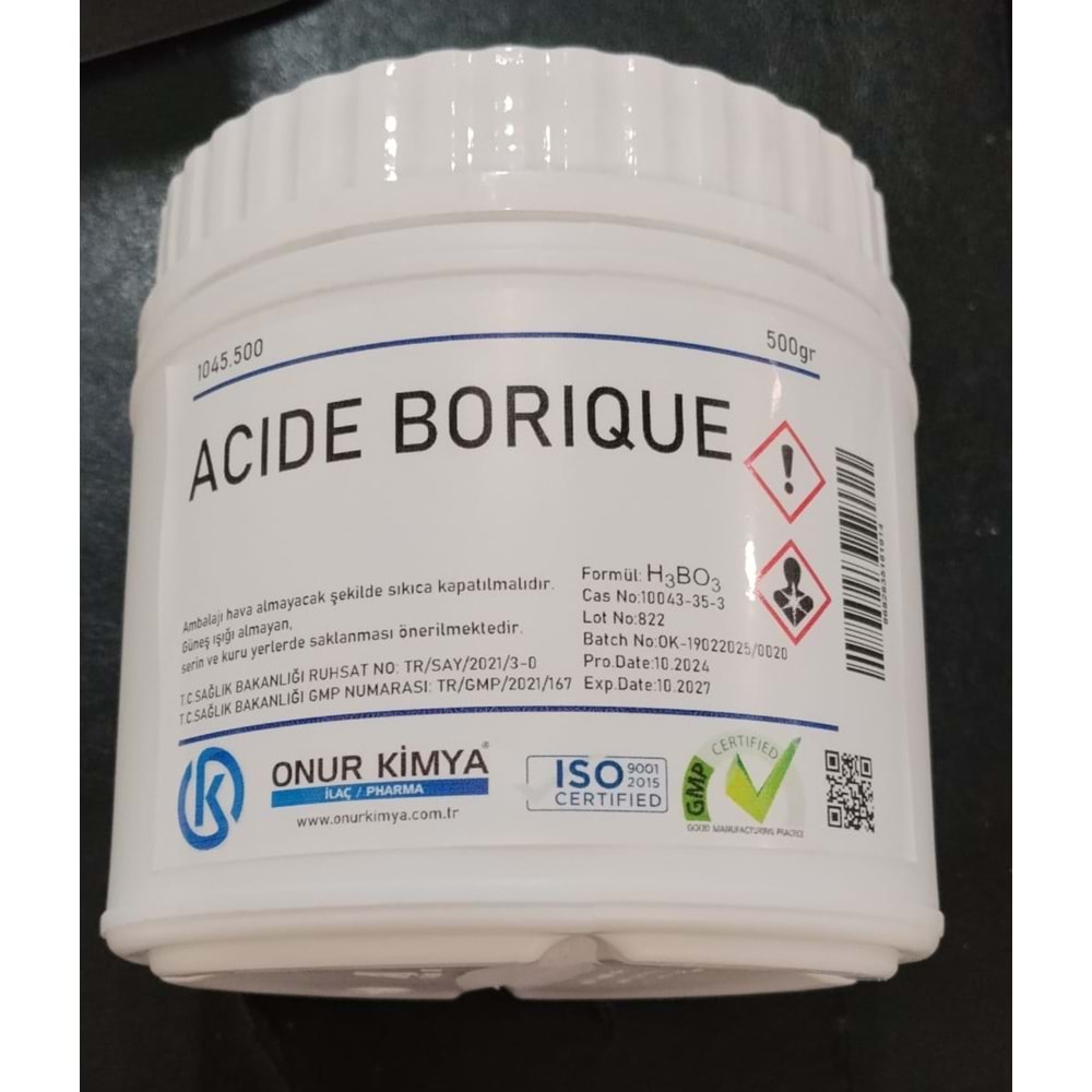 ACİDE BORİQUE 500 GR BORİK ASİT 1914