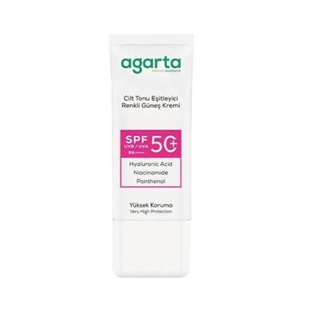 AGARTA CİLT TONU EŞİTLEYİCİ RENKLİ GÜNEŞ KREMİ 50 ML