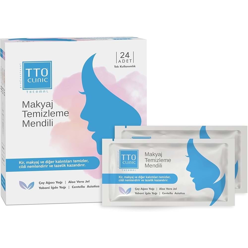TTO CLINIC MAKYAJ TEMİZLEME MENDİLİ 24 ADET 5166