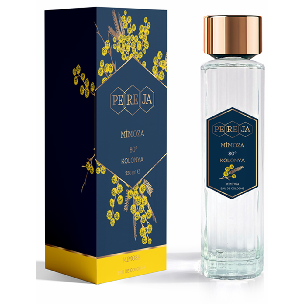 PEREJA PARFÜMLÜ KOLONYA 250 ML CAM ŞİŞE KUTULU ( MİMOZA )