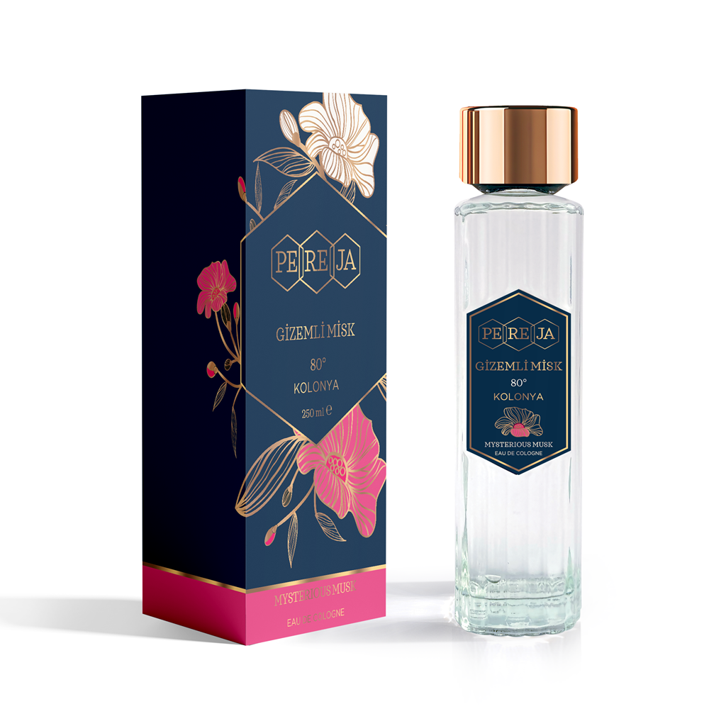 PEREJA PARFÜMLÜ KOLONYA 250 ML CAM ŞİŞE KUTULU ( GİZEMLİ MİSK )