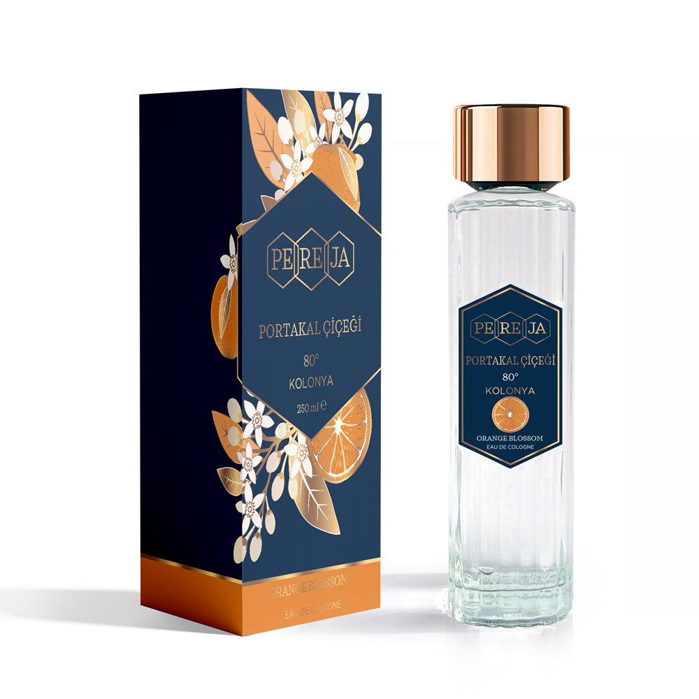 PEREJA PARFÜMLÜ KOLONYA 250 ML CAM ŞİŞE KUTULU ( PORTAKAL ÇİÇEĞİ )