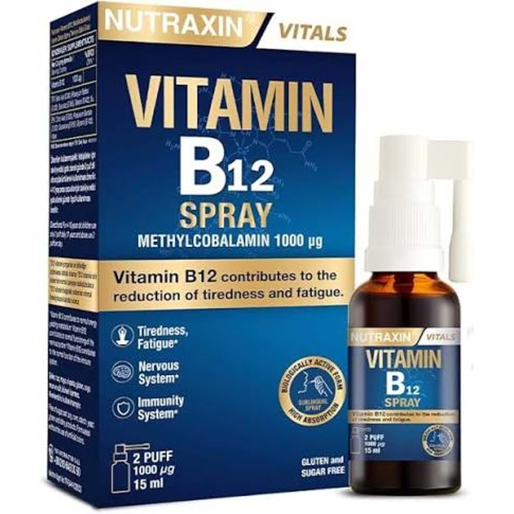 NUTRAXIN B12 VİTAMİN SPREY 15 ML 6014