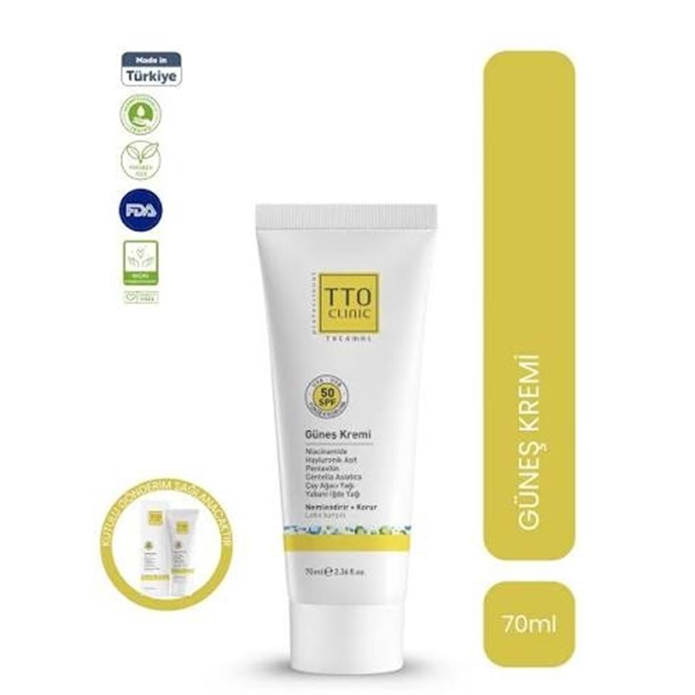 TTO CLINIC YÜKSEK KORUMA GÜNEŞ KREMİ SPF 50 70 ML 5371