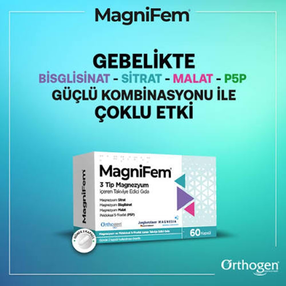 MAGNİFEM 3 TİP MAGNEYZUM 60 KAPSÜL