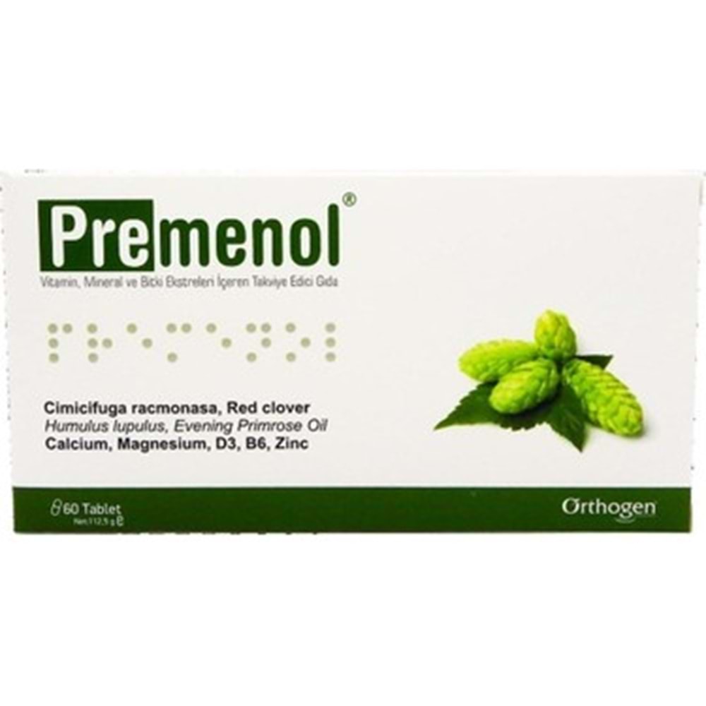 PREMENOL VİTAMİN VE BİTKİ EKSTRELERİ 60 TABLET 5106