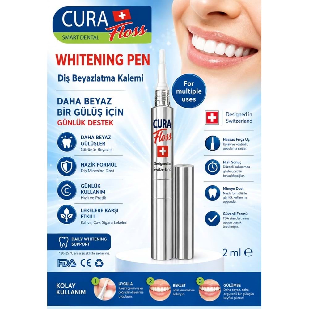 CURAFLOSS DİŞ BEYAZLATMA KALEMİ