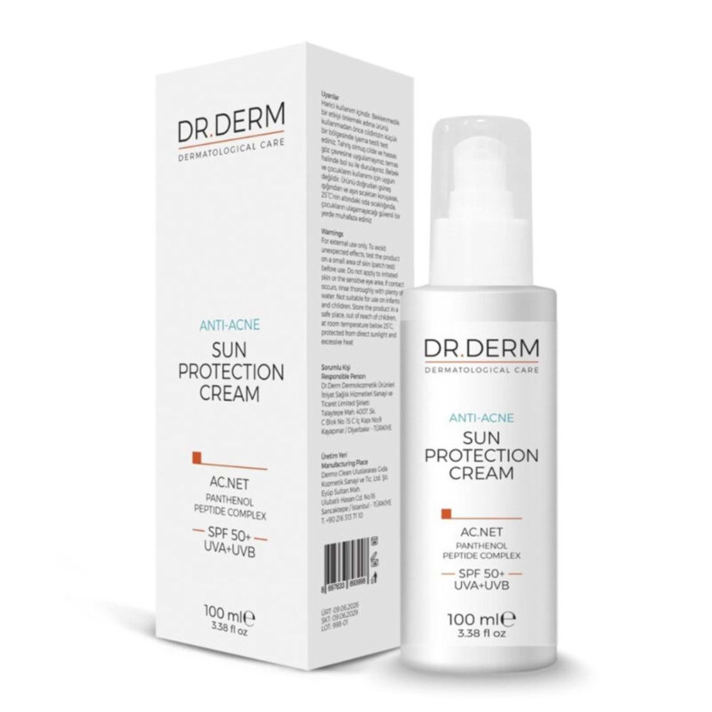 DR.DERM ANTI-ACNE SUN PROTECTION CREAM GÜNEŞ KREMİ 100 ML 3998