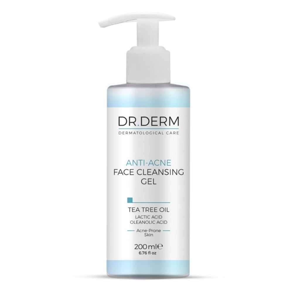 DR.DERM ANTI ACNE FACE CLEANSING GEL 200 ML TEA TREE OIL 4063