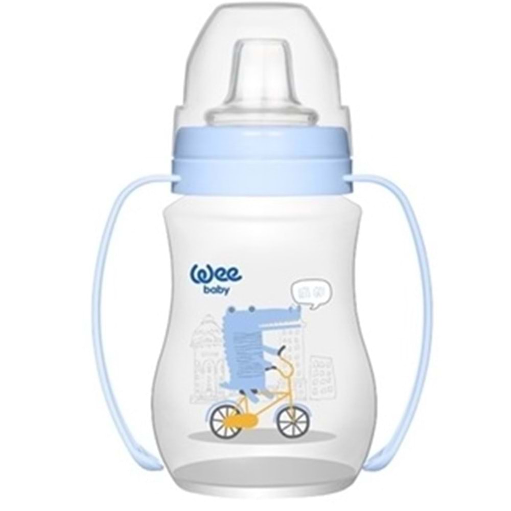 WEE BABY BİBERON SAFARİ KULPLU GENİŞ AĞIZLI 150 ML PP 0-6 AY ( 483 )