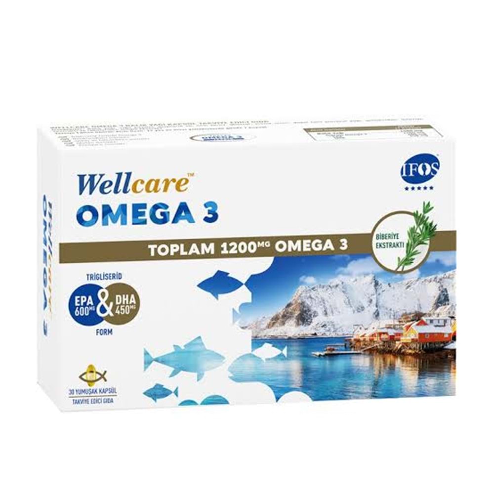 WELLCARE OMEGA 3 TOPLAM 1200 MG 30 KAPSÜL 0013
