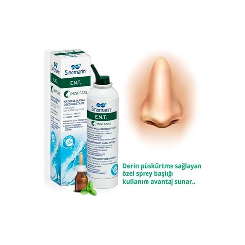 SİNOMARİN E.N.T. DENİZ SUYU BURUN SPREYİ 200 ML