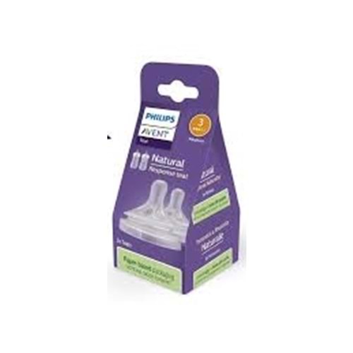 AVENT DOĞAL TEPKİLİ 2 İ BİBERON EMZİĞİ NO:3 1+AY 2034