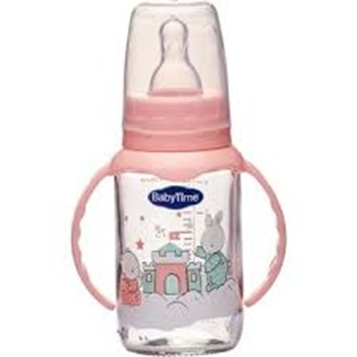 BT080 KULPLU CAM BİBERON KİRAZ UÇLU 125 ML