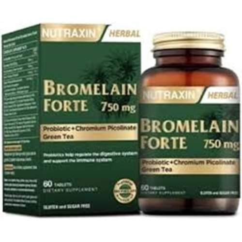NUTRAXIN BROMELAİN FORT 60 KAPSÜL 750 MG