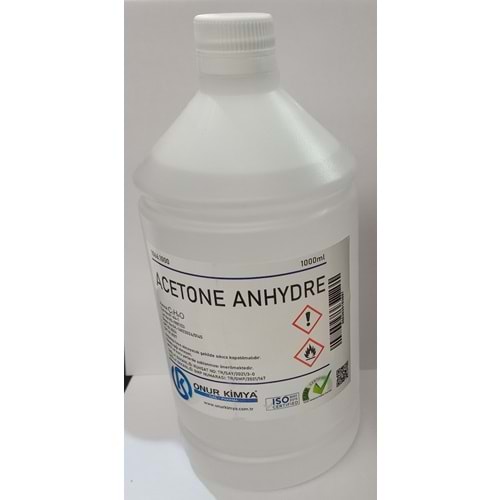 ACETONE ANHYDRE 1000 CC (SUSUZ ASETON)