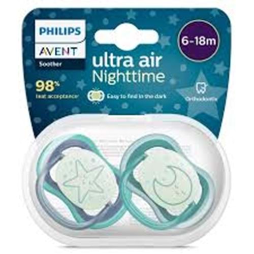 AVENT EMZİK ULTRA AİR NİGHT KARANLIKTA PARLAR SCF376/13 6-18M+ AY ( ERKEK ) NO : 1