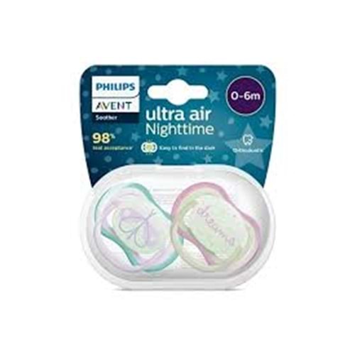 AVENT EMZİK ULTRA AİR NİGHTTİME KARANLIKTA PARLAR SCF376/19 0-6 AY NO : 0 KIZ
