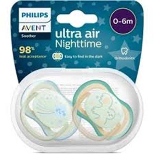 AVENT EMZİK ULTRA AİR NİGHTTİME KARANLIKTA PARLAR SCF376/18 0-6 AY NO : 0 ERKEK