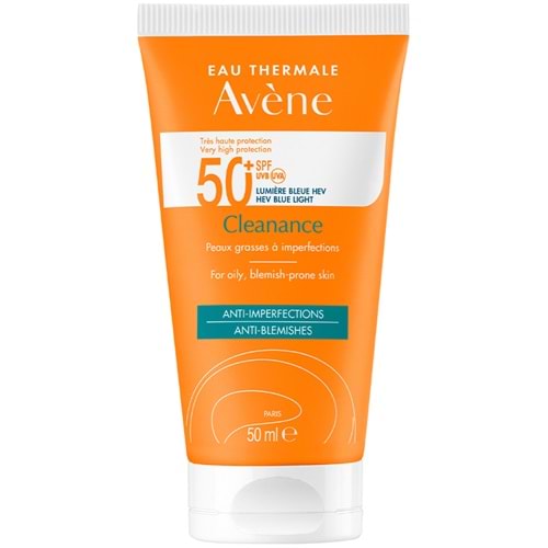 AVENE CLENANCE ANTİ BLEMİSHES GÜNEŞ KORUYUCU SPF50+ 50 ML ( YAĞLI VE AKNEĞE EĞİMLİ CİLTLER İÇİN )