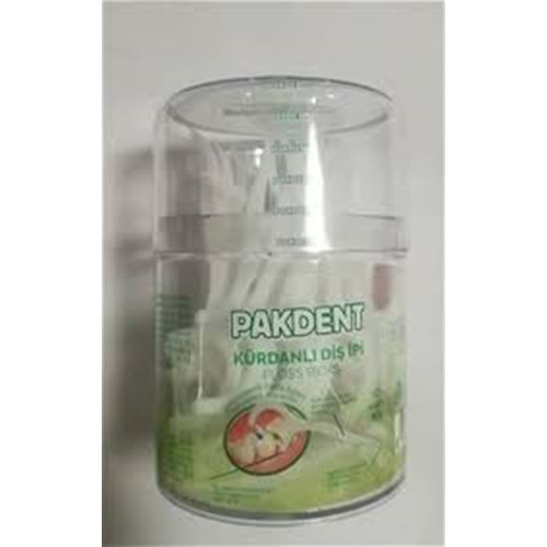 PAKDENT DİŞ İPİ KÜRDANLI 50 Lİ SİLİNDİR