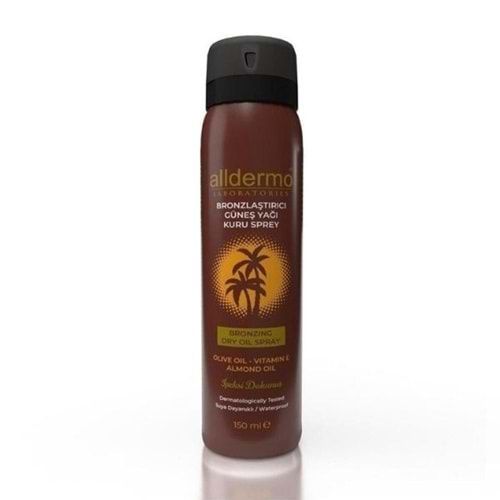 ALLDERMO BRONZLAŞTIRICI GÜNEŞ YAĞI KURU SPREY FORMU 150 ML