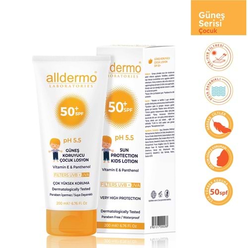 ALLDERMO ÇOCUK GÜNEŞ LOSYONU SPF50+ 200 ML
