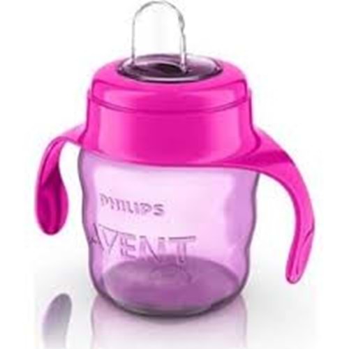 AVENT SCD551/03 EĞİTİCİ DAMLATMAZ BARDAK 6m+ AY 200 ML MOR ( KIZ )