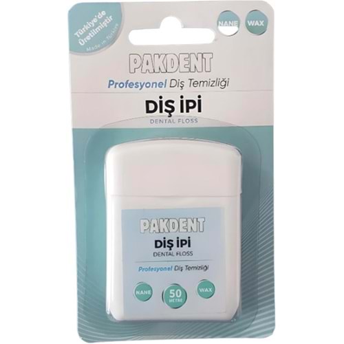 DİŞ İPİ PAKDENT PROFESYONEL NANELİ ARAYÜZ DENTAL FLOSS 50 M