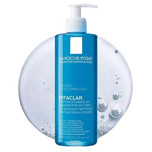 LA ROCHE POSAY EFFACLAR YÜZ TEMİZLEME JELİ 400 ML ( YAĞLI VE HASSAS CİLTLER İÇİN )