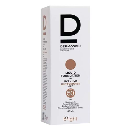 DERMOSKİN BE BRİGHT LİKİT FONDOTEN SPF 50+ 33 ML ( LIGHT )
